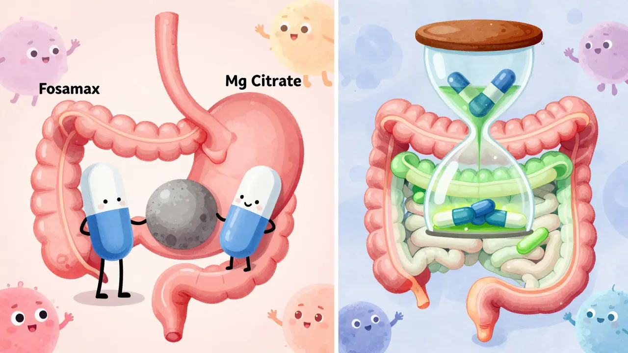 Two pills form a lump in the gut when taken together, but separate safely with a two-hour gap in a dreamy digestive system.